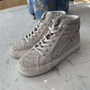Vintage Havana High-Top Hailey Washed Glitter Sneakers